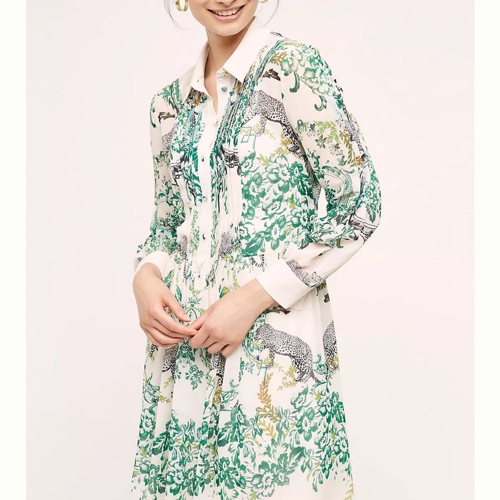 Anthropologie Maeve Ria Dropwaist Shirtdress Women’s 0 - Picture 1 of 6